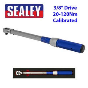 Llave dinamométrica Sealey estilo micrómetro 3/8" accionamiento 20-120Nm calibrada en bandeja EVA - Imagen 1 de 5