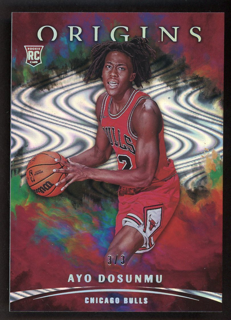 2021-22 Panini Origins Swirl Ayo Dosunmu Chicago Bulls RC Rookie 3/3