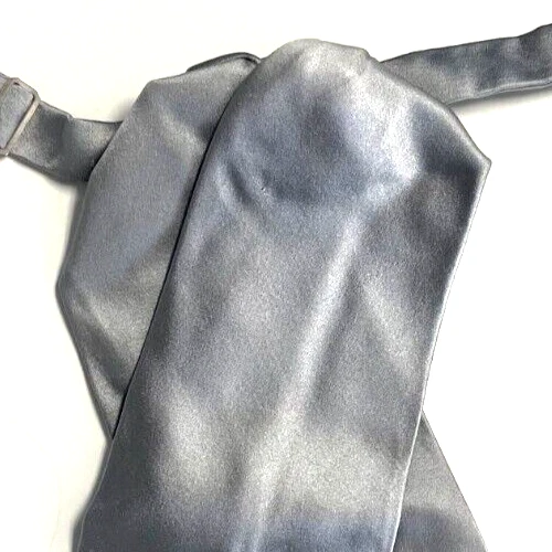Твердый атласное серебро P FUMAGALLI предварительно завязанный аскот галстук пластрон свадебный галстук Италия - Изображение 1 из 4
