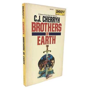 (Signed/Inscription) Brothers of Earth by CJ Cherryh ~ Mass Market First Edition - Picture 1 of 9