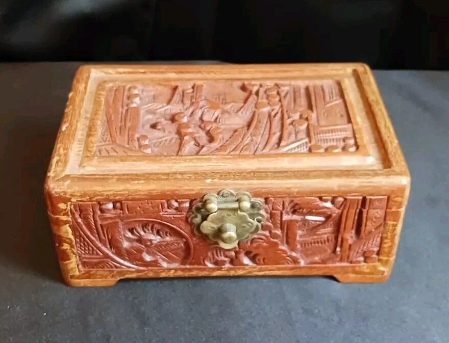 RITAO CHAN 樣専用 木盒 木雕 清時代 中国古美術 高 8cm RITAO CHAN 樣