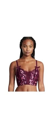 Victorias Secret Nwt Dream Angels Floral Satin & Mesh Corset Bra M-DD/ 36DD - Image 1 of 4