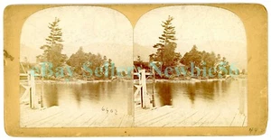 Lake George NY - VIEW FROM STEABOAT DOCK - E&HT Anthony Stereoview Adirondacks - Picture 1 of 2