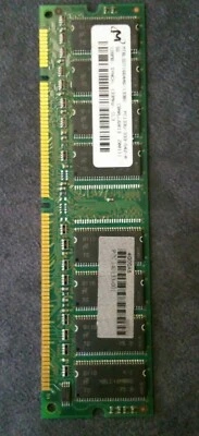 Micron MT8LSDT1664AG-133B1 256MB (2x128MB) 168p PC133 CL3 8c 16x8 SDRAM DIMM - Image 1 of 2