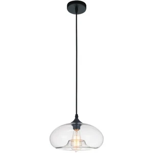 CWI LIGHTING 5553P11 Black Down Light Mini Pendant - Clear Glass 79" x 11" - Picture 1 of 3