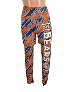 NFL Team Apparel Womens Leggings Chicago Bears Zebra Zubaz Print S - Picture 1 of 9