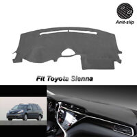 Charcoal The ArtDeco 2011-2014 Toyota Sienna Dash Cover Dashboard Cover Mat Dash Pad Premium Custom Carpet