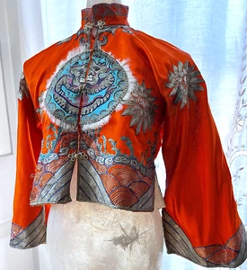 Dragon Embroidery - Vintage Antique Chinese Woman’s Silk Jacket  WW243 - Picture 1 of 13