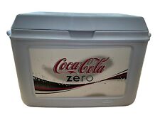Coca Cola Zero Rubbermaid Branded Cooler Coke Zero Advertisement White Cooler