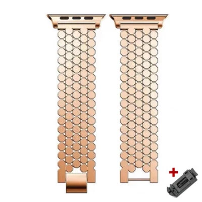 NUEVA correa de acero inoxidable de lujo para mujer para Apple Watch Ultra 8 7 6 5 4 49 mm Foto 1 de 4