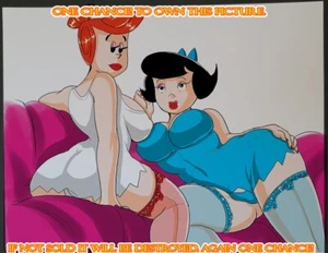 Wilma & Betty PinUp Color Illustration Art Print 8.5x11 by Keyeske TAS-S1-51-5 - Imagen 1 de 8