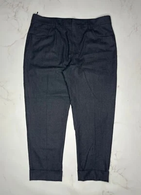 Pantalones de mujer Prada de lujo de lana gris talla 46 Foto 1 de 4