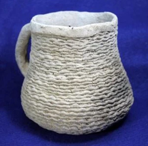 Corrugated Pitcher Authentic Prehistoric Artifact Pottery Arrowhead Indian - Picture 1 of 7