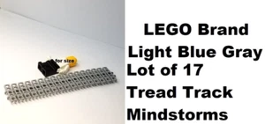 LEGO Track Tread LOT OF 17 Links Holes TECHNIC Build Tanks Belt Hooks Light Gray - Picture 1 of 1