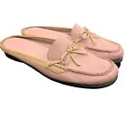 Covington Pink Tan Bow Tie Loafers Women’s Size 8