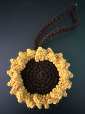 Crochet Sunflower Keychain Bag/purse Charm handmade