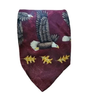 Endangered Species The Eagle Birds Marc Dennis 1996 Neck Tie 56" - Picture 1 of 13