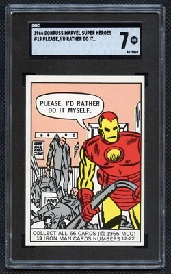 1966 Donruss Marvel Iron Man Rookie #19 SGC 7 - Image 1 of 2