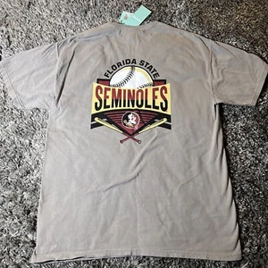 NWT Florida State Seminoles Baseball Comfort Colors Men’s L Gray T-Shirt - Picture 1 of 18