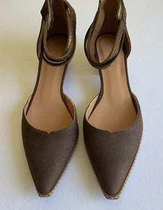 Sundance Alyssa Ankle Strap Pointed Toe Leather Strappy Heels Womens Sz 38 - Picture 1 of 22