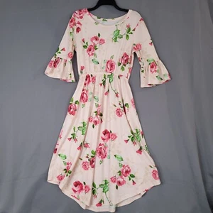 Mujer Vestido Floral Cambio Pullover Midi Manga 3/4 Bolsillos Multicolor Talla M - Imagen 1 de 11