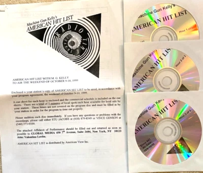 1/29/00 MACHINE GUN KELLY's AMERICAN HIT LIST 3 HOUR FULL THEMED SETS 60's & 70s Foto 1 de 3