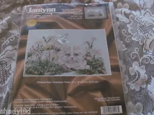 JANLYNN COUNTED CROSS STITCH KIT Garden Cat 80-417 Finished 12 x 8 - Picture 1 of 2