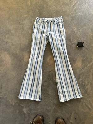 Modern Wrangler女式复古Bellbottom细条纹喇叭裤28 x 31 — 第 1/4 张图片