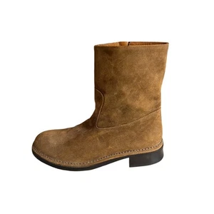 John Varvartos Suede Zip Up Boots Whiskey Brown 9.5 - Picture 1 of 7