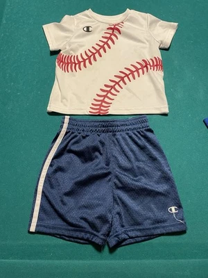 Champion Juego Corto 2 Piezas Talla 18 Meses Bebé Niño Foto 1 de 4