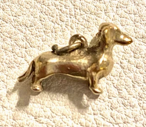 Colgante/dije vintage de plata de ley Weiner Dog! Dachshund - Imagen 1 de 5
