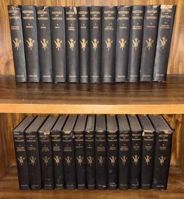 Antique 1928 History of Nations Collier Complete Set 25 Volumes Set Series Books Foto 1 de 4