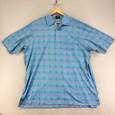 Polo deportivo Como para hombre XXL azul manga corta doble algodón mercerizado ITALIA Foto 1 de 4