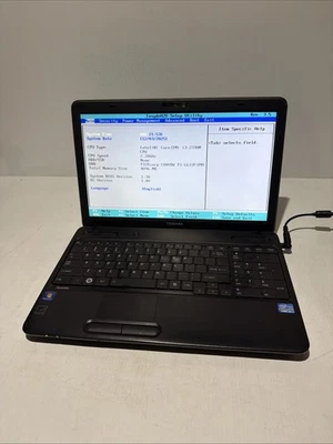 Toshiba Satellite C655 15" Laptop i3 2nd Gen 4gb Ram No Drives Boots Bios No P/S - Image 1 of 4