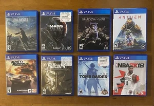 PlayStation 4 PS4 Games Lot Final Fantasy, Fallout 4, Tomb Raider, Shadow Of War - Picture 1 of 14