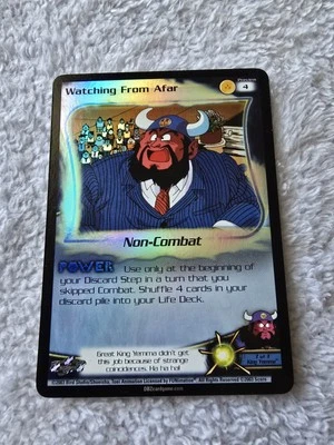 DBZ Dragon Ball Z FOIL Watching From Afar Preview 4 CCG Unlimited Fusion Saga MP - Image 1 of 4