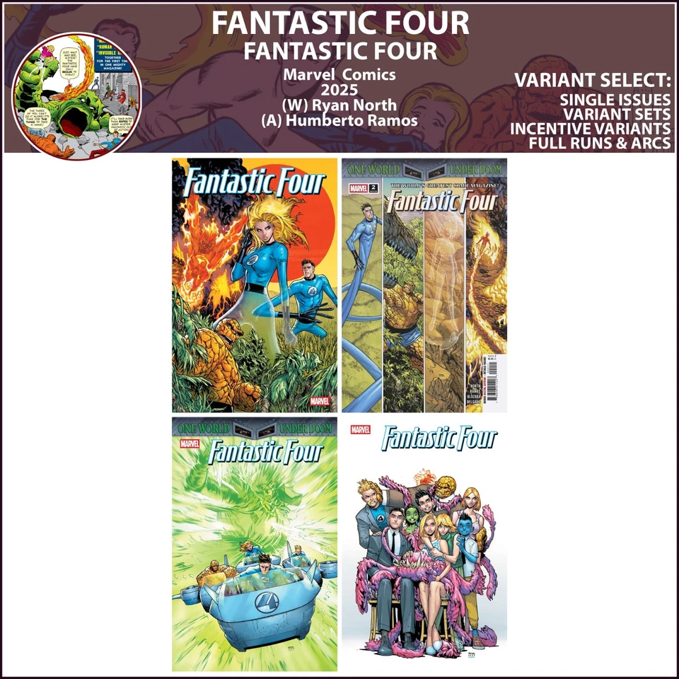 Fantastic Four (2025) #1 2 3 4 Marvel Comics COVER SELECT