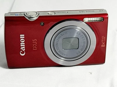 Canon IXUS 165 20MP  Digital Camera, Red, Works Perfectly, Mint Condition - Image 1 of 4