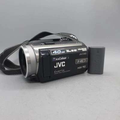 JVC Everio GZ-HD10EK Handheld High Definition HDD Camcorder Black Tested - Image 1 of 4