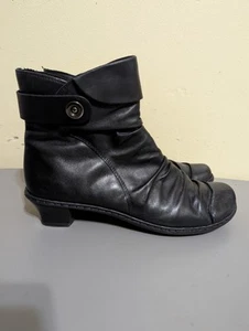 Rieker Women's Size EU 39, US 8.5 Ankle Biker Boots, Black. Light Weight. - Picture 1 of 10