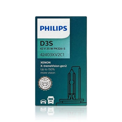 Philips D3S X-tremeVision gen2 HID Xenon Upgrade Gas Bulb 42403XV2C1 Single - Image 1 of 4
