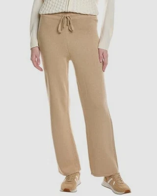 Pantalones de punto Anne Klein beige de pierna ancha para mujer talla pequeña Foto 1 de 2