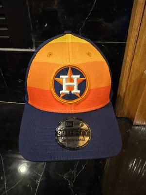 Men's New Era  Orange Houston Astros 2024 Batting Practice 39Thirty  Hat Sz M/L - Image 1 of 4