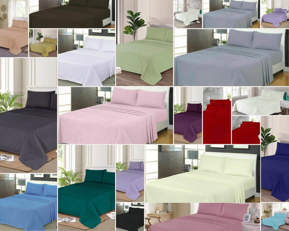 Extra Deep Flannelette Fitted Sheets, Warm Soft Brushed Cotton Bed Sheets - Image 1 of 1