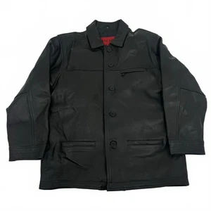 Cappotto soprabito in pura pelle di fabbrica stile smocking taglia XL - Foto 1 di 8