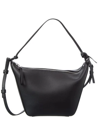Mini bolso hobo de cuero negro con hamaca Loewe para mujer Foto 1 de 4