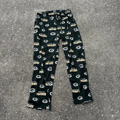 绿湾包装工队 NFL 法兰绒睡衣睡衣裤 尺寸 M 绿色 — 第 1/3 张图片