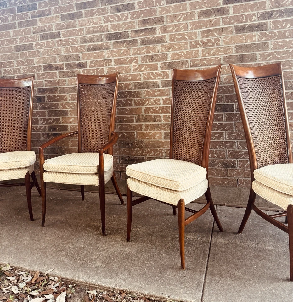 Fantásticas sillas MCM Jack Lenor Larsen vintage mediados de siglo modernas ¡Bonitas! 5 sillas Foto 1 de 4