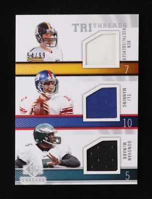 BEN ROETHLISBERGER, ELI MANNING, DONOVAN McNabb 2009 SP ¡Hilos GU #54 de 99! 🔥 Foto 1 de 2