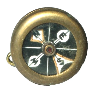 Pin de latón Gladstone vintage de mármol en brújula Michigan EE. UU. Foto 1 de 4